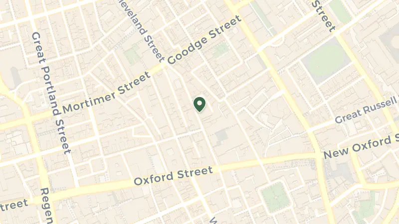 Map of 20-21 Newman St, London W1T 1PG, UK