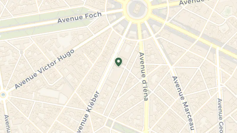 Map of 19 Av. Kléber, 75116 Paris, France