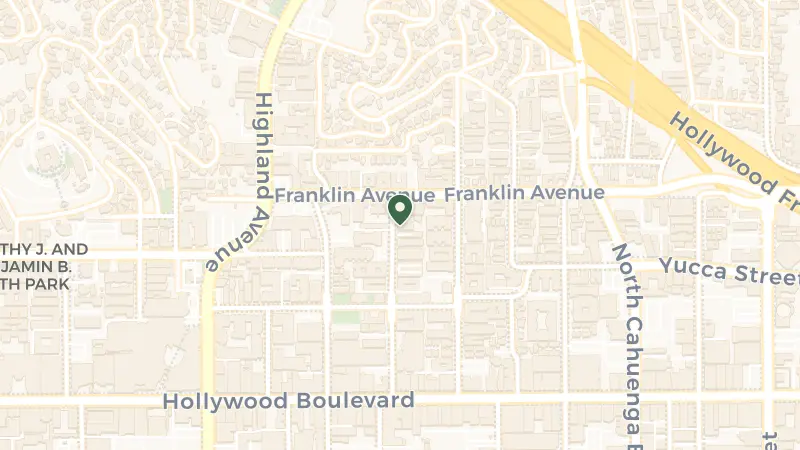 Map of 1850 N Cherokee Ave, Los Angeles, CA 90028, USA