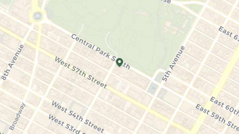 Map of 50 Central Park S, New York, NY 10019, USA