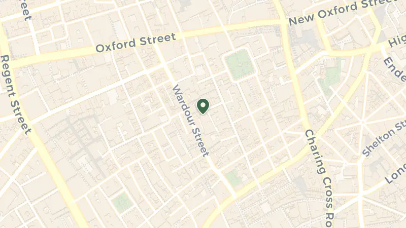 Map of Soho Hotel, 4 Richmond Mews, London W1D 3DH, UK