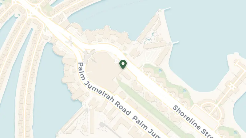 Map of The Palm Jumeirah - Dubai - United Arab Emirates