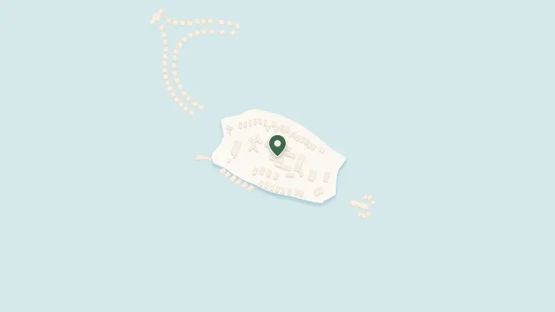 Map of Vommuli Island Dhaalu Atoll, 13080, Maldives