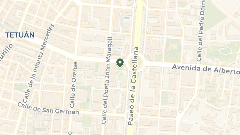 Map of P.º de la Castellana, 133, Tetuán, 28046 Madrid, Spain
