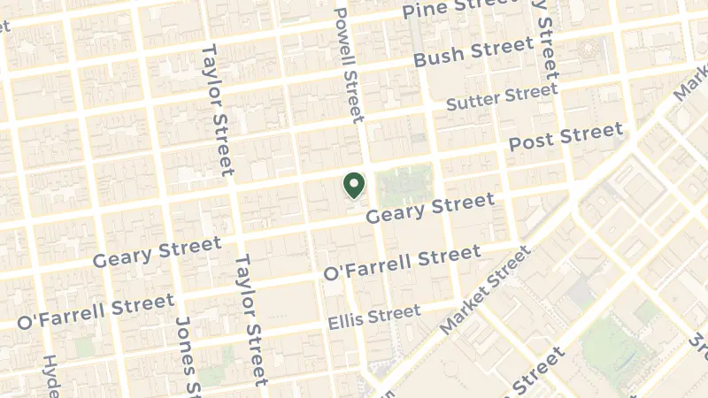 Map of 335 Powell St, San Francisco, CA 94102, USA