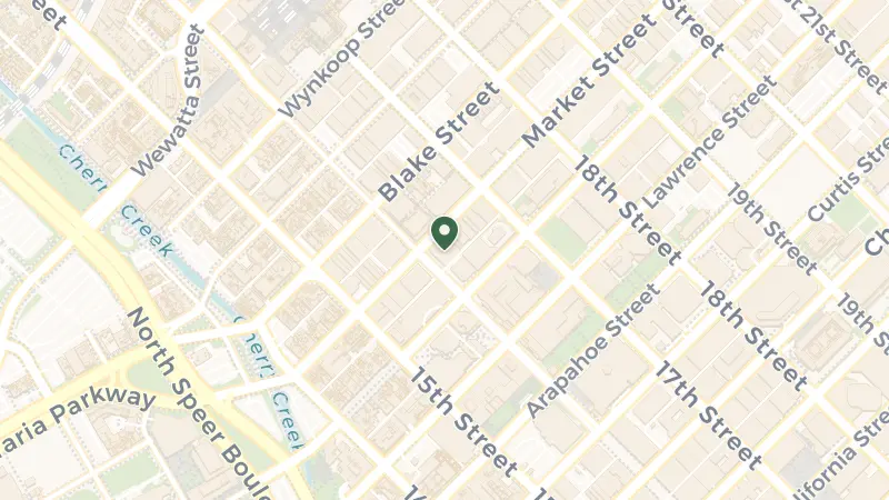 Map of 1616 Market St, Denver, CO 80202, USA