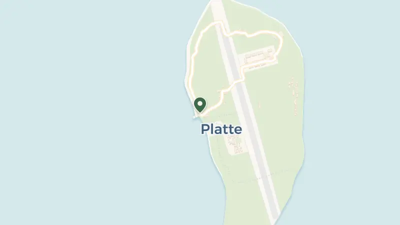 Map of Platte Island, Outer Islands, Seychelles